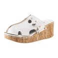thumbnail image 1 of eczipvz Womens Shoes Ladies Fashion Summer Solid Color Strap Combination Simple Flat Slippers,White, 1 of 5