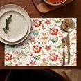 thumbnail image 5 of Pioneer Flower Floral Print Pattern Summer Placemats Table Placemats Set Of 4-Linen Kitchen Washable Placemats Table Mats 12x18 Inch Non-Slip Heat Resistant, 5 of 6
