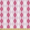 thumbnail image 1 of Geometric Rhombus Upholstery Fabric by the Yard, Traditional Scottish Argyle in Pinkish Tones, Decorative Fabric for DIY and Home Accents, 3 Yards, Pale Pink Pastel Pink by Ambesonne, 1 of 4