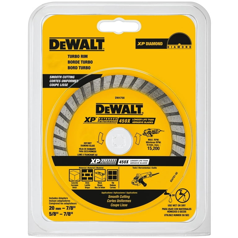 Dewalt DW4701 4.5 Dry Cut Diamond Masonry Circular Saw Blades Walmart