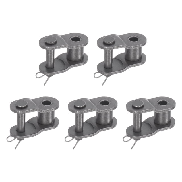 Uxcell 5Pack #40 Rodillo de eslabón offset de media cadena, enlaces divididos de acero al carbono para cadena 08A