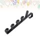 thumbnail image 2 of Phenofice Rack Colgante Para Puerta Con 5 Para Toallas Y Almacenamiento En ABS Negro, 2 of 8