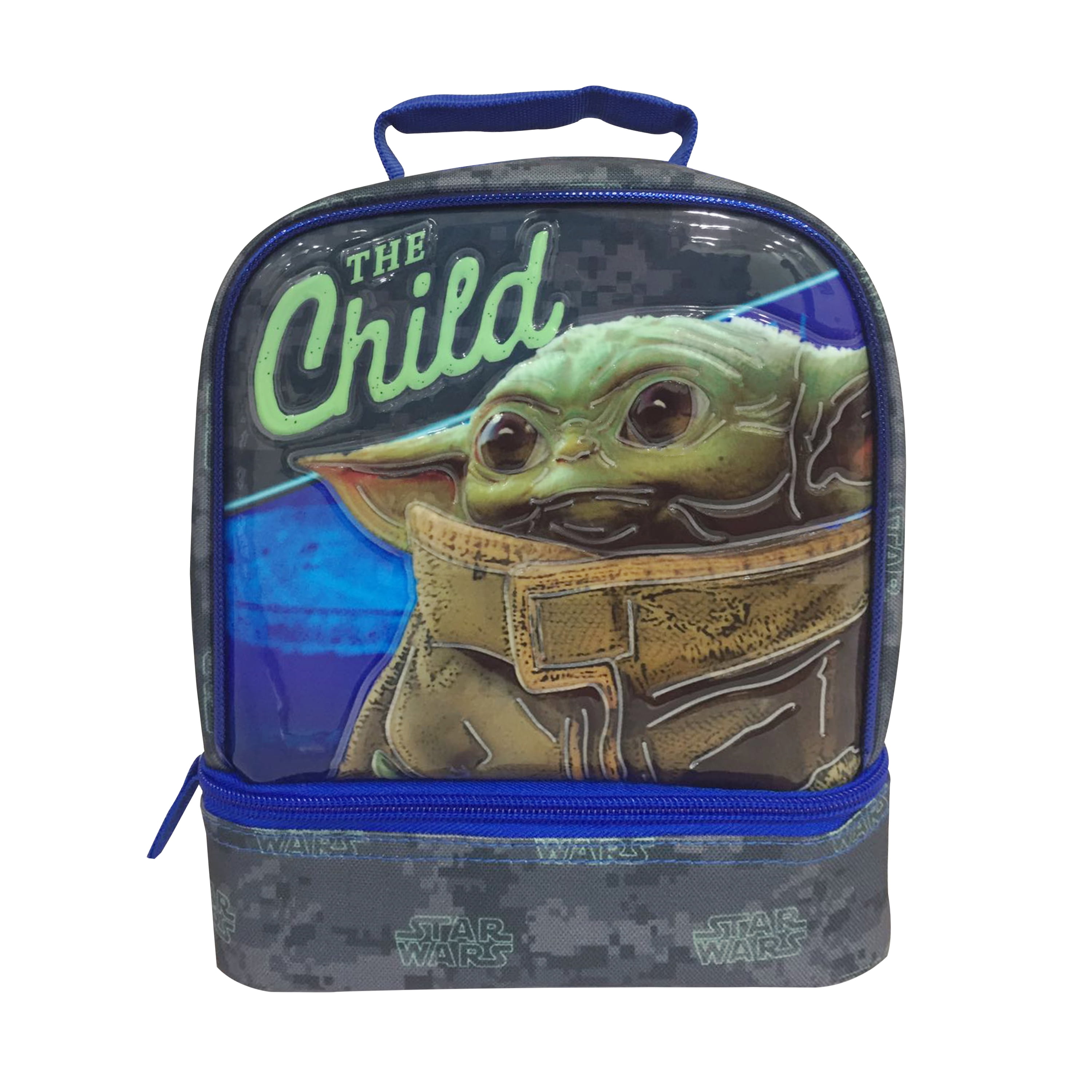Kids Mandalorian The Child Dual Compartment Drop Bottom Lunch Bag For ...