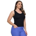 thumbnail image 2 of Women’s Ribbed Scoop Neck Tank, Black, XL, 2 of 5