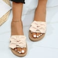 thumbnail image 4 of "Gubotare Womens Sandals Women Flat Sandals Braided Leather Crossover Dressy Fashion Evening Party Wedding Sandals,Beige 8", 4 of 5