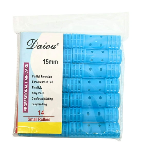 1/2" Blue Snap-On Small Magnetic Hair Rollers: 14 Pack