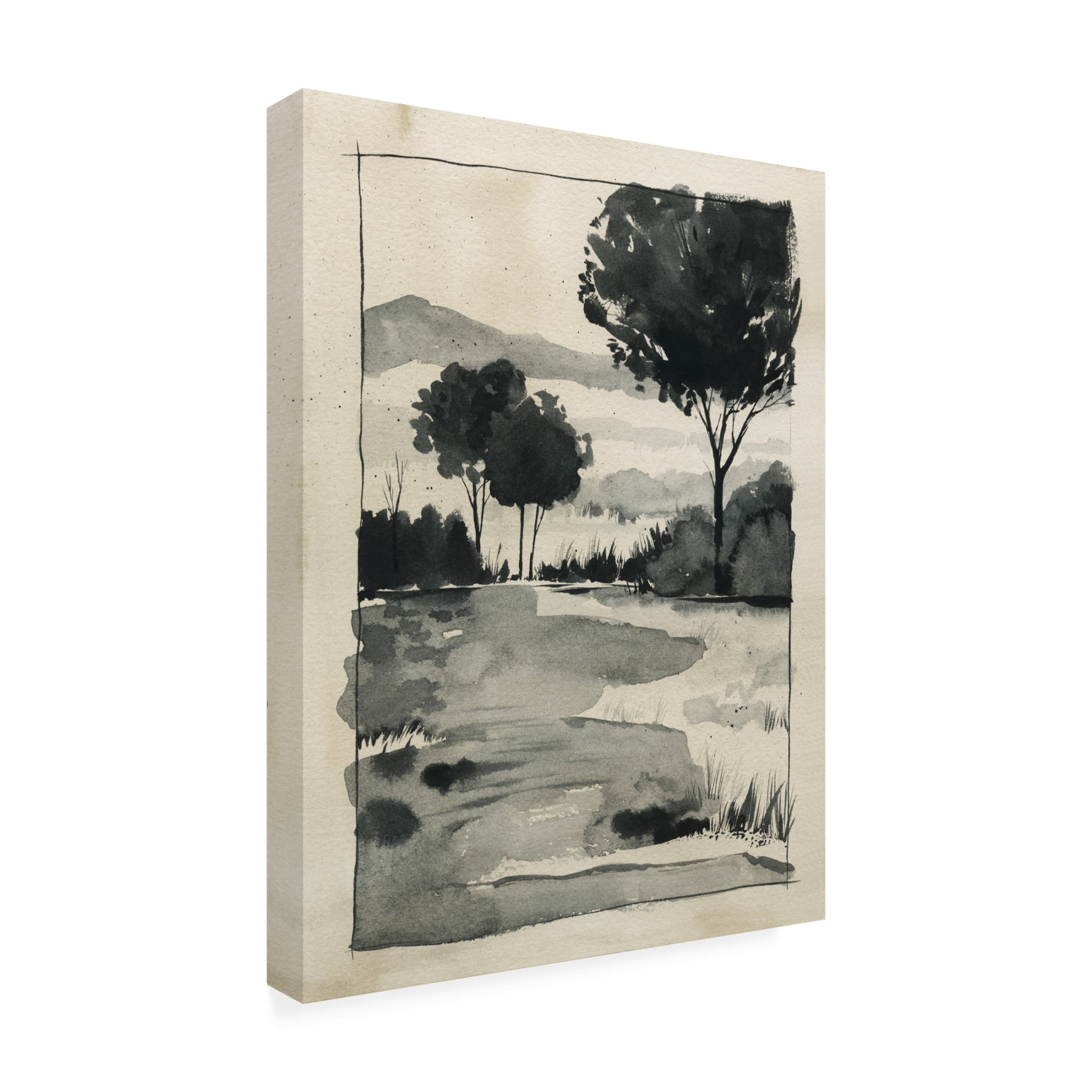 Trademark Fine Art Grace Popp  Watercolor Country Sketch I Canvas Wall Art