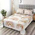 thumbnail image 2 of Boho Rainbow Pink Soft Bedding Set Deep Pocket 3 Piece Bedding, Luxury Soft Microfiber Queen Sheet Sets, 2 of 14