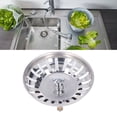 thumbnail image 4 of Colador de cesta para fregadero de cocina evita el bloqueo colador de fregadero de acero inoxidable fácil drenaje práctico y sólido para lavabo ANGGREK Otros, 4 of 8