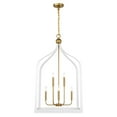 thumbnail image 5 of Sheffield 8-Light Pendant in White with Warm Brass Accents, 5 of 5