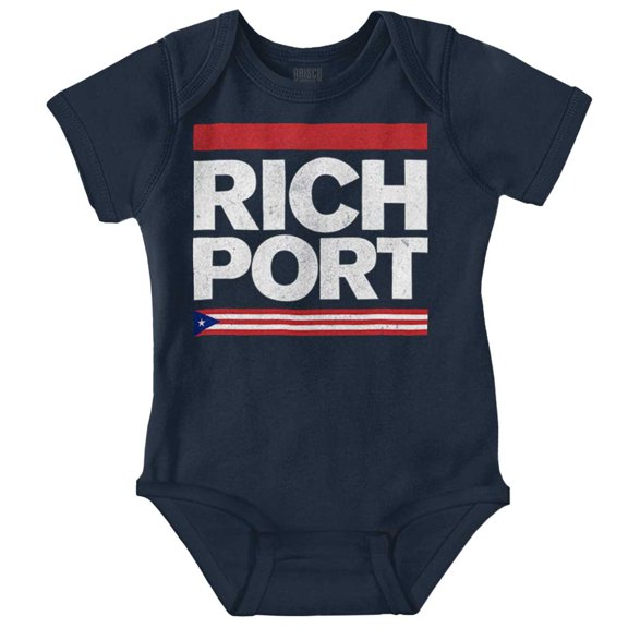 Rich Port Puerto Rican Flag PR Pride Romper Boys or Girls Infant Baby Brisco Brands NB