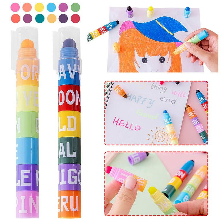 WEPRO Students Color Color-changing Pens Use Crayons Markers With Colorful  Creative 6 Office Stationery 