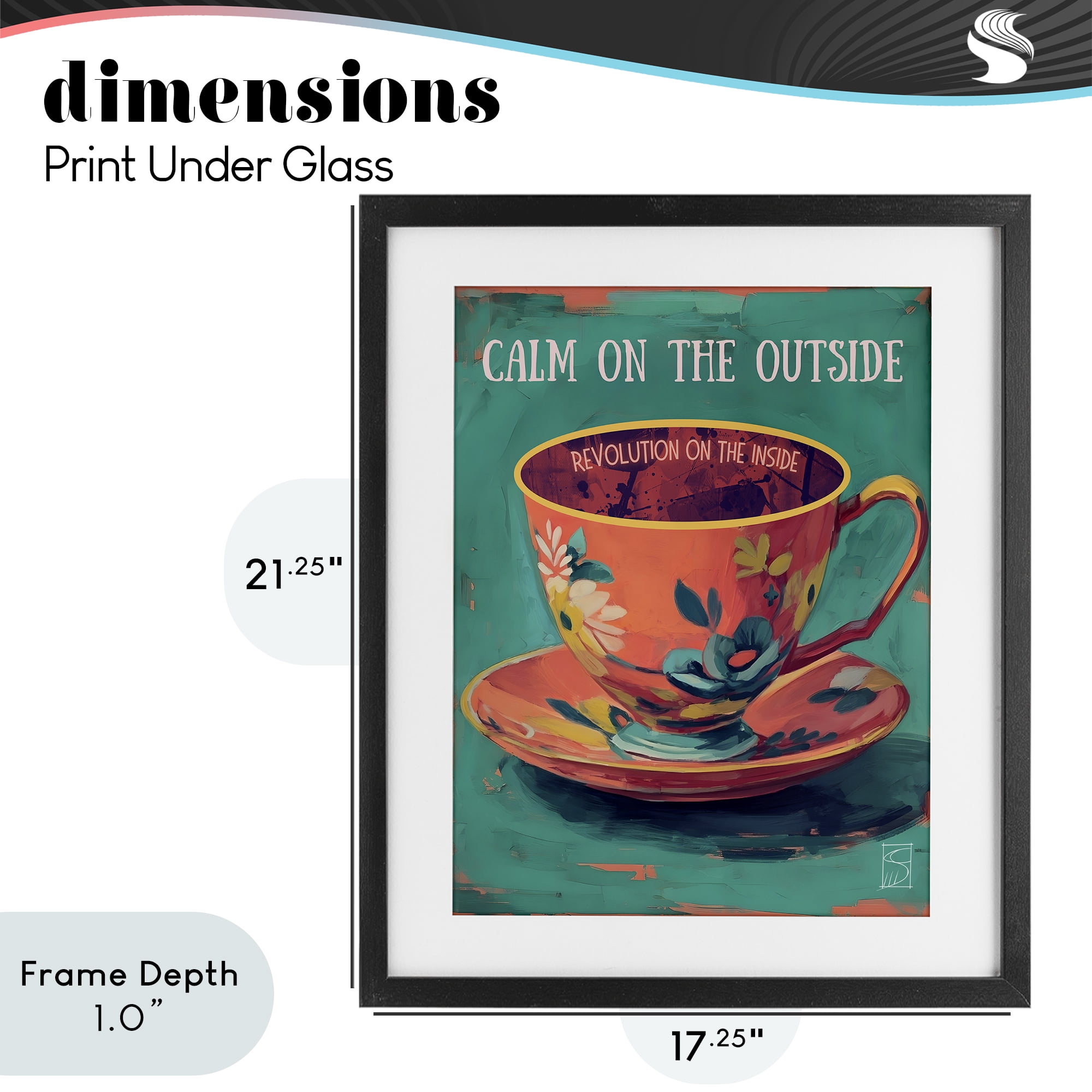 Stupell Industries Revolution On The Inside Black Framed Print Under Glass, design by Sara Culpepper