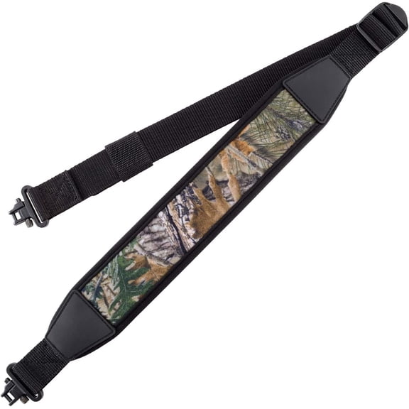 Two Point Gun Sling with Swivels,Durable Shoulder Padded Strap,Length Adjuster（black）