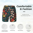 thumbnail image 4 of Kdxio Berries And Flowers Print Men'S Swim Trunks With Compression Liner 7 Inch Inseam Quick Dry Swim Shorts, 4 of 7
