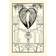thumbnail image 2 of Beardsley, Aubrey 11x14 Black Ornate Wood Framed with Double Matting Museum Art Print Titled - The Mirror of Love, 2 of 4