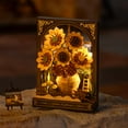 thumbnail image 6 of Rolife Golden Sunflower Wall Art 3D Wooden Puzzle for Adult Gift, 6 of 7