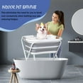 thumbnail image 2 of Dog Bath Tub and Dog Washing Station, Collapsible Elevated Pet Tub for Bathing, Showering, Grooming, Pet Bathing Basin for Small to Medium Dogs, Cats and Other Pets (Built-in Drainage System), 2 of 7