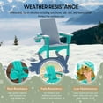 thumbnail image 4 of WestinTrends Ashore Kids Outdoor HDPE Plastic Modern Adirondack Patio Chairs with Cup Holders (Set of 2), Turquoise, 4 of 14
