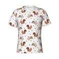 thumbnail image 4 of Qekee Rabbit And Squirrel Classic Fit T-Shirt Men's Shirt Men's Tight Short Sleeves for Exercise, Running, Mountaineering - Rabbit And Squirrel, 4 of 9