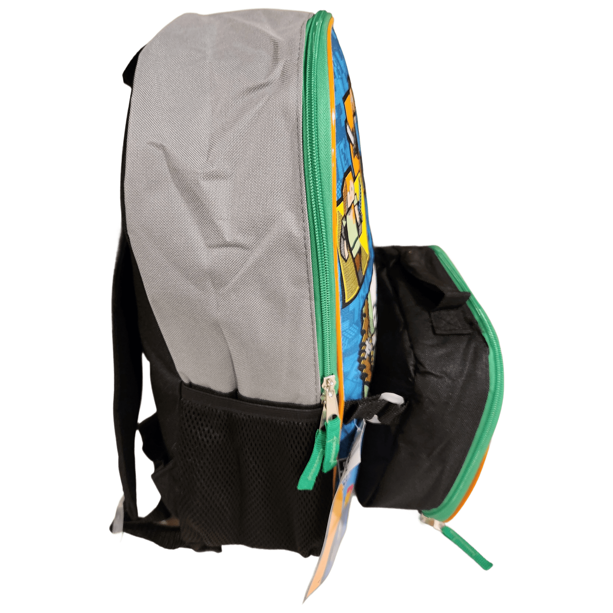 Minecraft Full Size 16 Inch Backpack with Detachable Lunch Box 2 pieces set