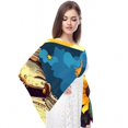 thumbnail image 4 of Crocodile Starry Sky Sunflower Chiffon Yarn Silk Hair Scarf for Women - Breathable Translucent Lightweight Wrap Shawl - 180x73cm Size Accessory, 4 of 6