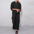 thumbnail image 2 of Mens Button Down Shirt Men Shirt Long Sleeve Colla Bodysuit Mens Button down Pajama T Top Piece Pajama Shirts Large Shirts Men Print Big And Tall Mesh Short Arabia Casual Black S, 2 of 9
