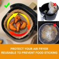 thumbnail image 4 of Cesta de silicona para freidora de aire de 1 piezas, molde de silicona para horno, bandeja para hornear Pizza, cesta de pollo frito, sartén reutilizable, accesorios de revestimiento, 4 of 4