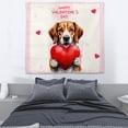 thumbnail image 3 of Happy Valentine's Day Beagle Brings Love Heart Tapestry Beagles Dog Lover Gifts Idea Wall Hanging Backdrop Home Decor - 02028, 3 of 5
