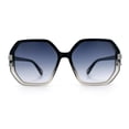 thumbnail image 5 of Womens Octagon Butterfly Designer Oversized Fashion Plastic Sunglasses Black Clear - Smoke, 5 of 8