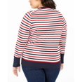 thumbnail image 2 of Tommy Hilfiger Womens Stripe Pullover Sweater, Multicoloured, Plus Size, 3X, 2 of 5
