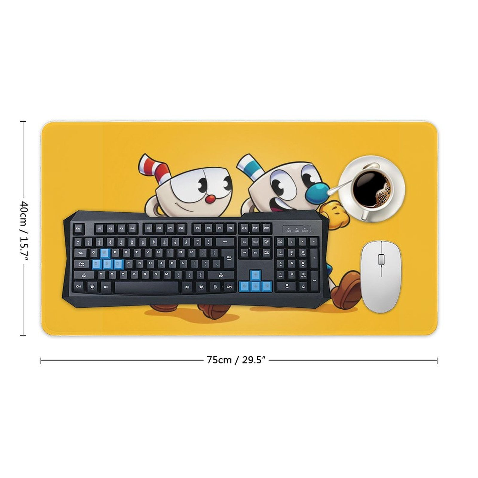 Cuphead Mugman Game Mouse Pad Extended Gaming No-sliped Large Desk