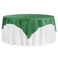 thumbnail image 1 of 1 Pc, Square 72" Lamour Satin Table Overlay - Emerald Green For Wedding Or Event Decor, 1 of 1