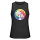 thumbnail image 3 of Gibobby Mujeres Casual Cocotero Impresión Mangas Cuello Redondo Camiseta Suelta Blusa Tops(Negro,G), 3 of 4