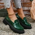 thumbnail image 6 of Xiaoxatg Women's Casual Shoes Thick Soled Leather On Footwear for 8.5 Green, 6 of 8