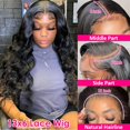 thumbnail image 3 of Pelucas con encaje en la parte delantera Pizazz Body Wave, cabello humano de 22 pulgadas, 180% de densidad, 3 of 6