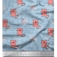 thumbnail image 1 of Soimoi Poly Georgette Fabric Rat & Cat Kids Print Fabric by Yard 42 Inch Wide, 1 of 1