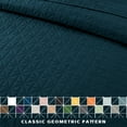 thumbnail image 5 of Exclusivo Mezcla King Size Quilt Bedding Set, Lightweight Soft Royal Blue King Bedspreads Coverlets with Geometric Stitched Pattern, 5 of 8
