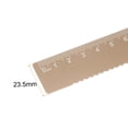 thumbnail image 2 of Uxcell Straight Ruler 15cm Metric Wave Edge with Hollow Circle Measuring Tool, Wood Brown, 3 Pieces, 2 of 5