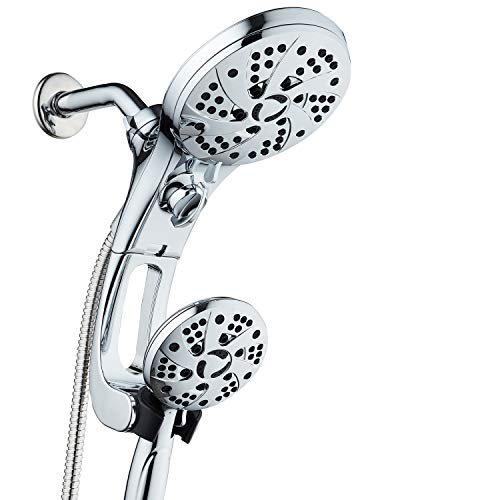 Dream Spa High Pressure 3-way Rain & Handheld Shower Head Combo with Easy Reach Diverter Switch, Adjustable Extension Arm and Extra Long 72 inch Stainless Steel Hose - All Chrome Finish - Top US Brand