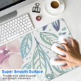 thumbnail image 4 of Purple Flowers with Green Leaves&nbsp;pad Mousewaterproofwashable&nbsp;for Office Home Work GamingmousematRubber Base Mousepad with Stitched Edges 31.5x11.8inches, 4 of 7