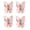 Pink, variant on Rotating Butterfly Adhesive Wall Hooks, Heavy Duty No-Drill Corner Stick-on Hooks with Adjustable Wings for Bathroom and Corner