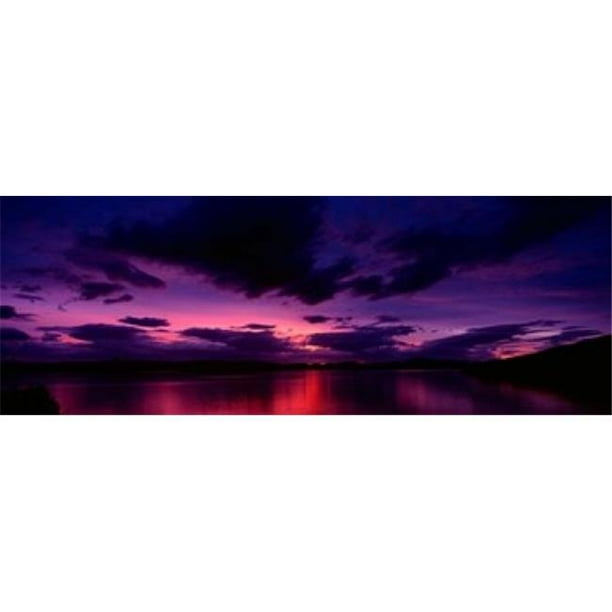 Panoramic Images PPI126120L Coucher de Soleil sur une Île Vue de la Péninsule d'Applecross Île de Skye Hébrides Intérieures Hébrides Ecosse Affiche Imprimée par Panoramic Images - 36 x 12