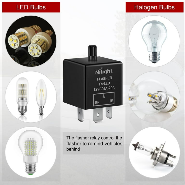 Turn Signal Hazard LED No Fast Hyper-flash Blinker 3-pin Flasher - Foto 12