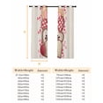 thumbnail image 6 of Valentine's Day Blackout Curtains for Bedroom, Pink Love Heart Rugby Buffalo Plaid Beige Thermal Insulated Kitchen Drapes with Grommets, Light Blocking Window Treatment, 2 Panels 52" x 84", 6 of 7