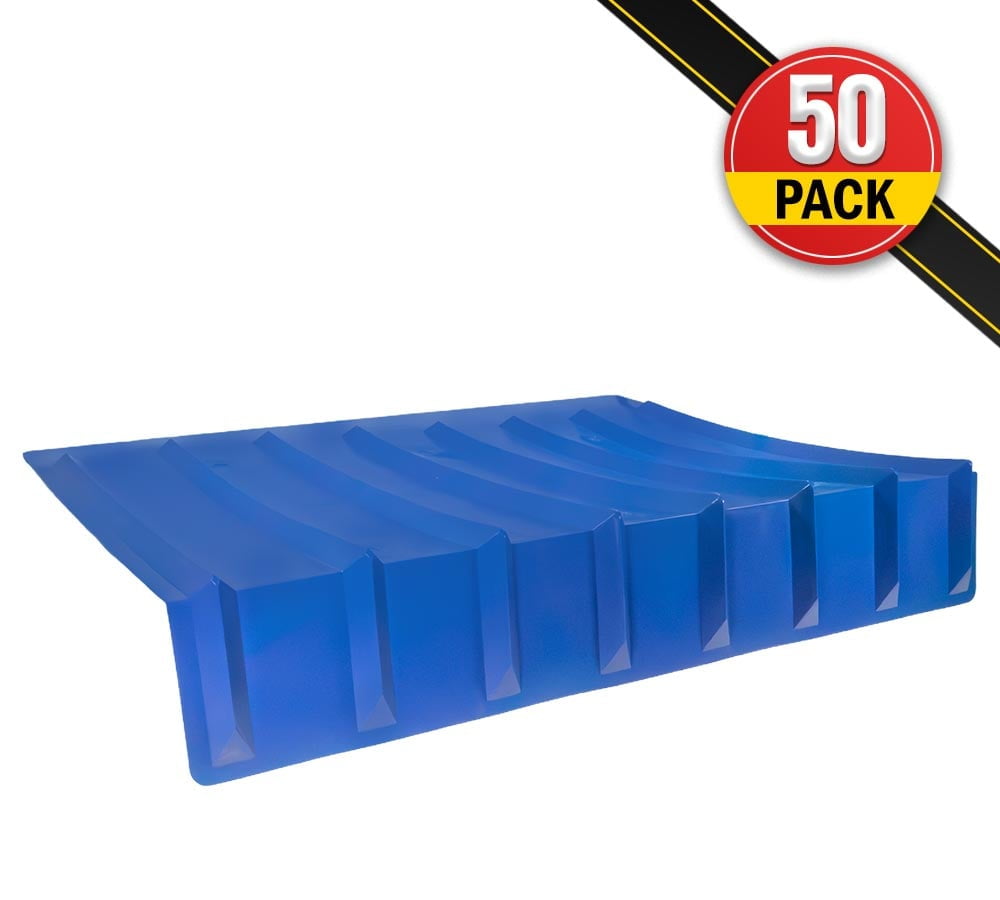 50 Pack 9"x48"x36" (Drop) Brick Guard V Shaped Corner Protector - Blue Edge Guard - Weather & Abrasion Resistant - Fit up to 7 Straps of 4"