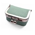 thumbnail image 2 of Mini Joyero Cuero Con Bolso Monedas Vintage Portátil Kiss Lock () Verde, 2 of 6