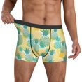 thumbnail image 3 of Men's Boxer Briefs, Pineapples1 A Soft Comfy Mens Underwear Boxer Briefs Breathable With Widen Waist, 3 of 7