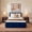 Blue, variant on Ovios Queen Bed with Mattress and Headboard, All-in-One Cloud Upholstered Bed Set in a Box, No Assembly Required, Beige