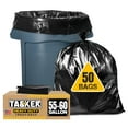 thumbnail image 1 of Bolsas de basura Tasker 208-227L, 55-60 galones, resistentes, 50 unidades, 1 of 9
